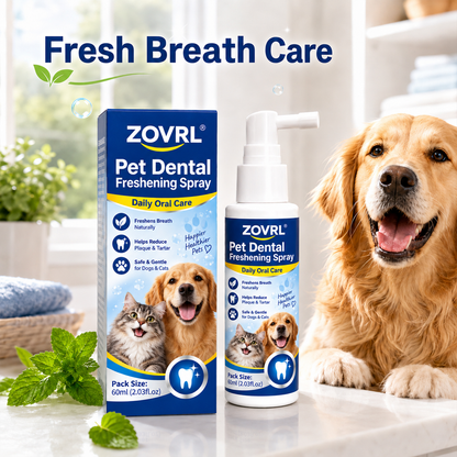 🏆New Upgraded 🦷ZOVRL® Pet Dental Freshening Spray🐱🐶