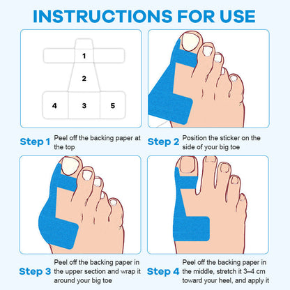 🏆Medical-Grade Bunion Tape – 🦶Hypoallergenic, Breathable, Painless