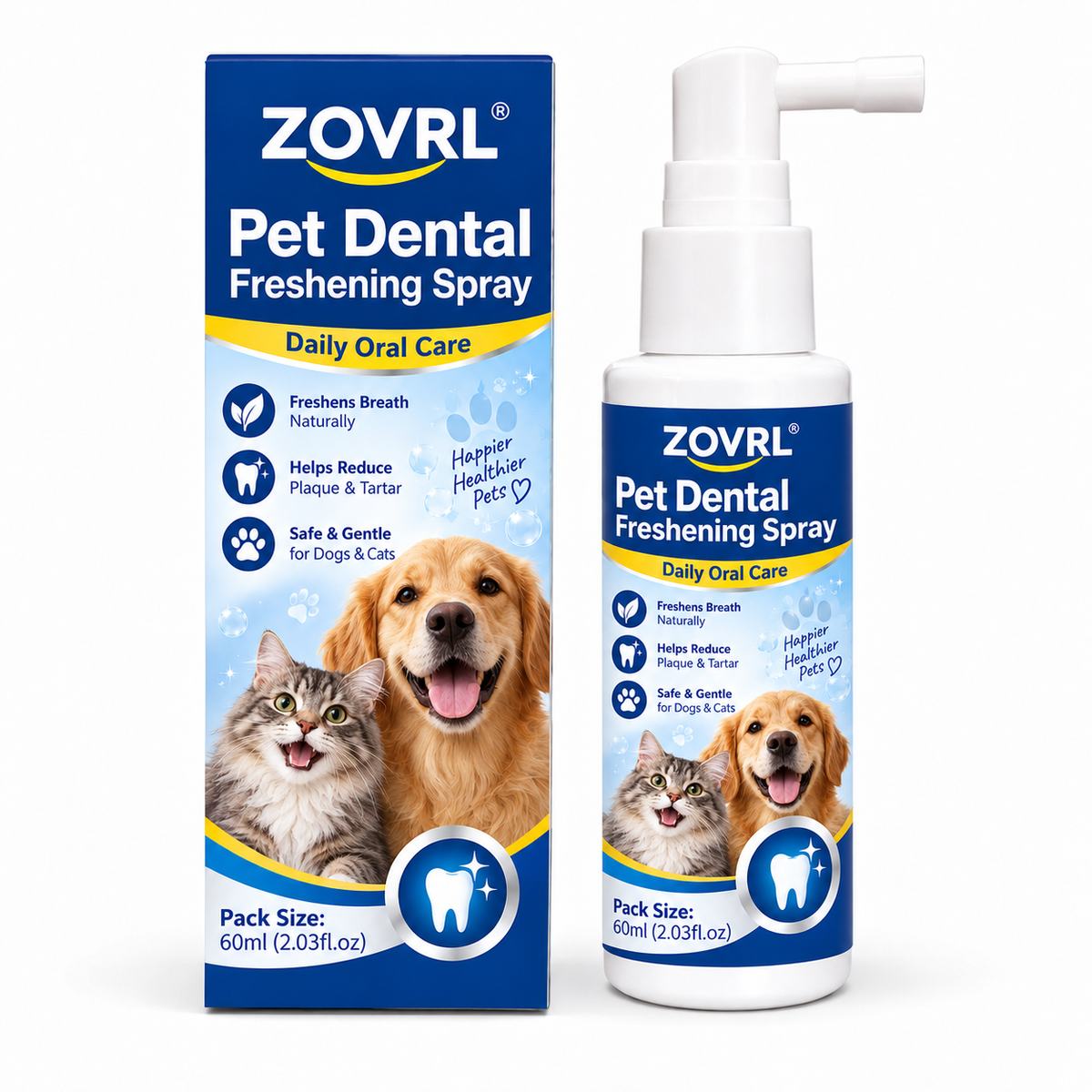 🏆New Upgraded 🦷ZOVRL® Pet Dental Freshening Spray🐱🐶
