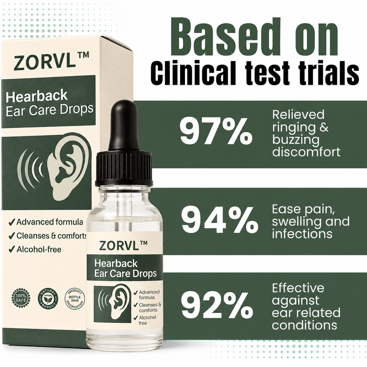 🌿ZORVL™ Hearback Ear Comfort Drops – Gentle Daily Ear Wellness Formula👂