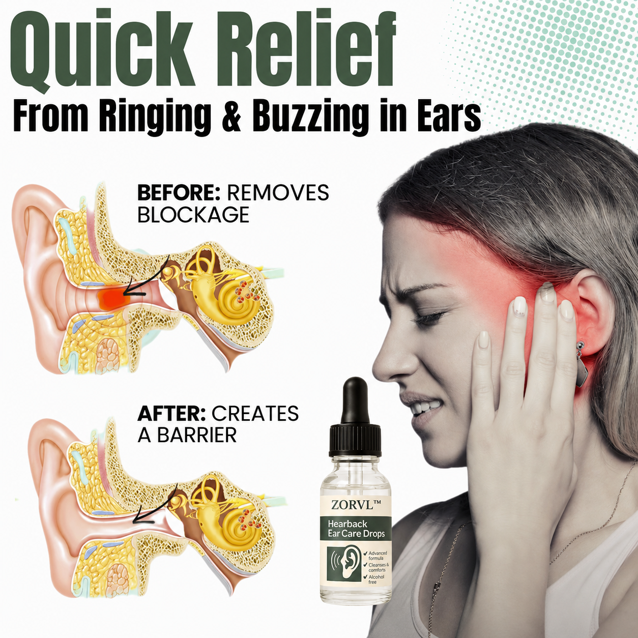 🌿ZORVL™ Hearback Ear Comfort Drops – Gentle Daily Ear Wellness Formula👂