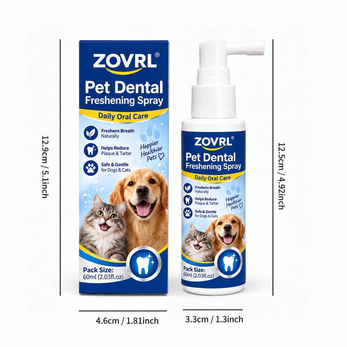 🏆New Upgraded 🦷ZOVRL® Pet Dental Freshening Spray🐱🐶