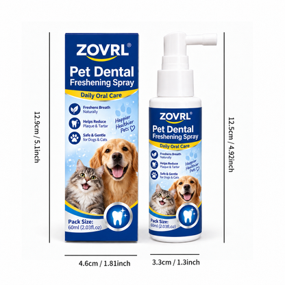 🏆New Upgraded 🦷ZOVRL® Pet Dental Freshening Spray🐱🐶