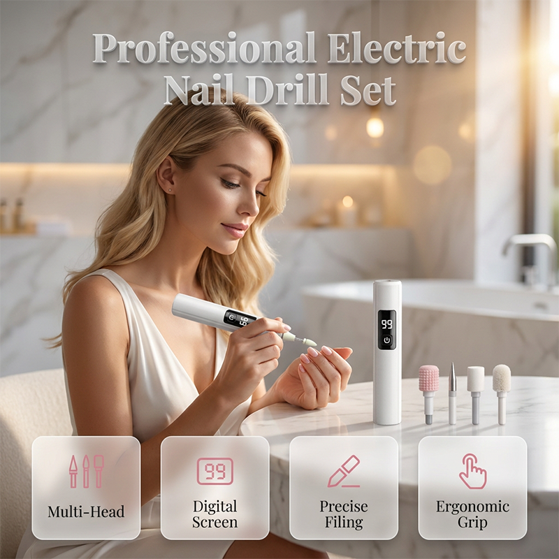 (Electric Nail Drill+4 types of grinding head accessories)*1