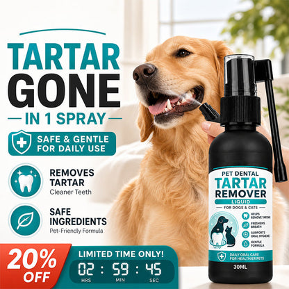 🐾Gentle Pet Dental Cleaning Spray‑ Vet‑Formulated Tartar Remover Spray for Dogs & Cats✨
